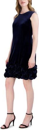 Donna Ricco Ruffle Hem Sleeveless Dress in Navy at Nordstrom Rack, Size 10
