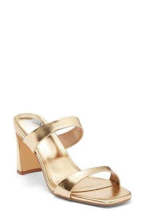 Dolce Vita Veniss Block Heel Slide Sandal in Gold Metallic at Nordstrom Rack, Size 8.5