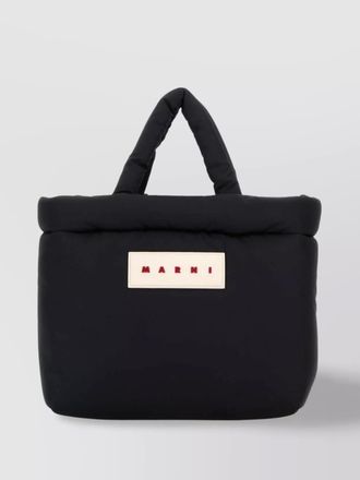 Marni padded fabric shoulder bag with top handles