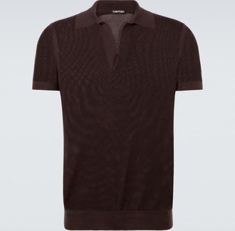 Tom Ford Semi-sheer cotton and silk polo shirt