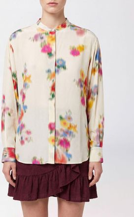 Isabel Marant Camicia in viscosa a fantasia floreale con collo alla coreana