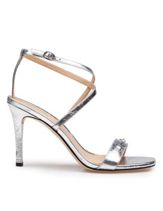 Michael Kors Lena Sandal In Metallic Leather