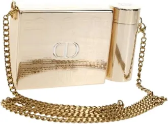Dior Pre-owned Mini Bags, female, Yellow, Size: ONE SIZE Pre-owned Metal Mini Shoulder Bag
