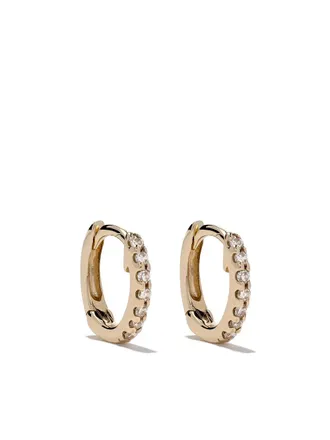 Dana Rebecca Designs Orecchini a cerchio in oro giallo 14kt e diamanti