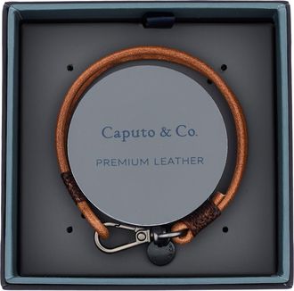 Caputo & Co. Mens Swivel Craftman Leather Bracelet in Camel at Nordstrom Rack