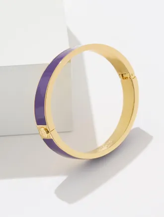 Talbots Enamel Hinge Bangle - Bramble Purple/Gold - 001 Talbots