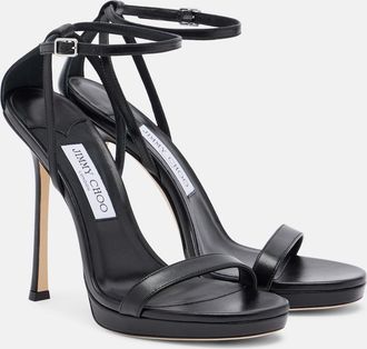 Jimmy Choo London Moza leather platform sandals