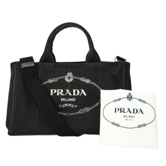 Prada Black Denim Handbag Shoulder Bag Tote Bag (Pre-Owned)