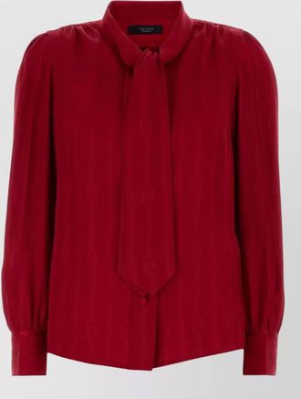 Gucci silk pussy-bow long-sleeve shirt