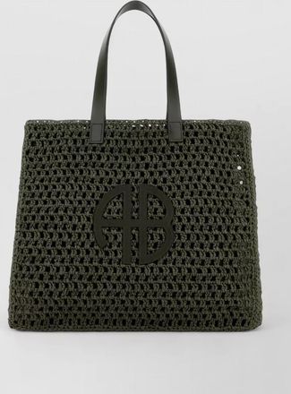 Anine Bing crochet large rio shopping tote bag
