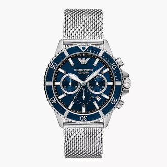 Emporio Armani Chronograph Quartz Blue Dial Mens Watch AR11587