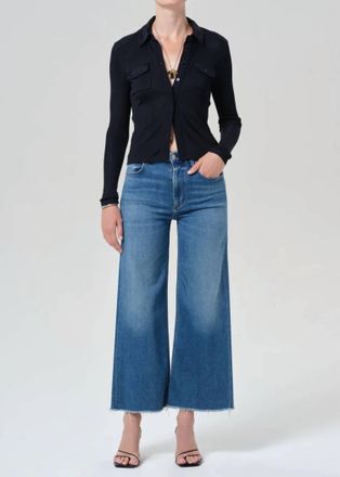 Citizens Of Humanity Lyra Wide Leg Crop Denim Jeans In Verve