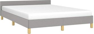 vidaXL Cama sin colchón tela gris claro 140x200 cm Vidaxl