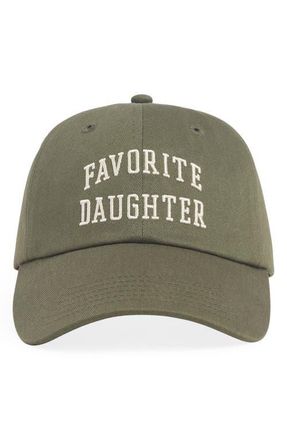 Favorite Daughter All Caps Logo Baseball Cap in Moss at Nordstrom