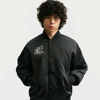 Nike Mens Nike Sportswear Jackie Robinson Satin Jacket in Black | JA0367-010