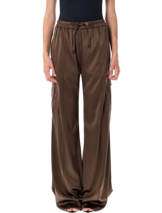 Tom Ford Womens Stretch Silk Satin Cargo Pj Pants - Brown - Size EU 34 (Womens)