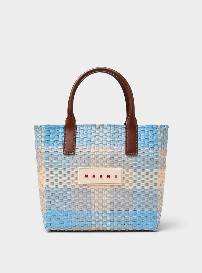 Womens Colourful basket-knit tote bag