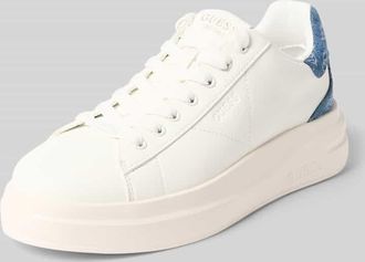 Guess Sneaker aus Leder-Textil-Mix Modell ELBINA14 in Weiss, Gr&ouml;&szlig;e 36