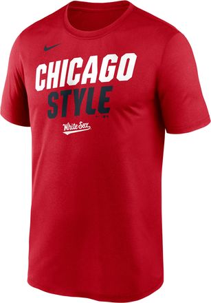 Nike Chicago White Sox City Connect Team Phrase Script Nike Mens Dri-FIT MLB T-Shirt in Red | NKGK62QRX-TG9