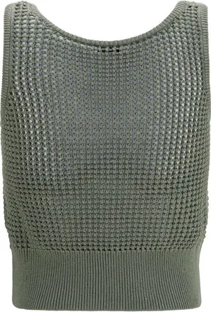 Brunello Cucinelli Womens Bicolor Cotton Tank Tops