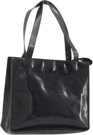Chanel Pre-owned Vintage Enamel Tote Bag - Dames - Vintage Shopper - Zwart - ONE Size - Vintage