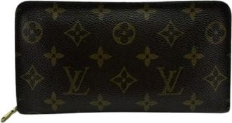 Louis Vuitton Pre-owned Canvas Portemonnee - unisex - Vintage Accessoires - Bruin - ONE Size - Vintage