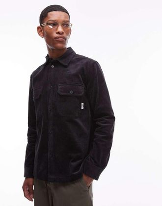 Wood Wood Double A By Wood Wood - Clay - Camicia giacca in cotone color nero slavato