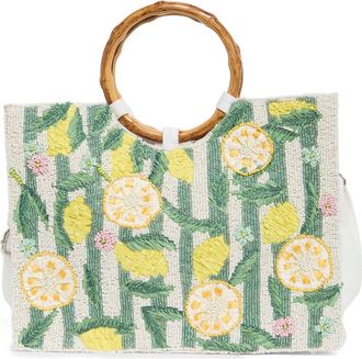 Collection XIIX Lemon Beaded Ring Handle Tote Bag at Nordstrom Rack