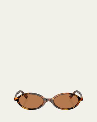 Miu Miu Acetate Oval Sunglasses