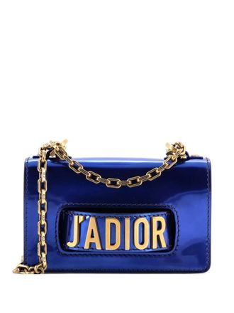 Dior JAdior Flap Bag Patent Mini crossbody bag - women - Calf Leather - One Size - Blue
