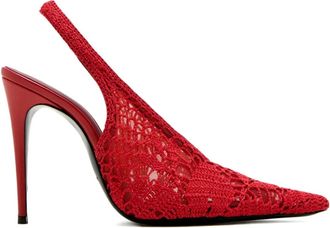 Magda Butrym 105 mm gehaakte slingback pumps - Rood