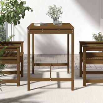 Berkfield Home Garden Table Honey Brown 121x82.5x110 cm Solid Wood Pine