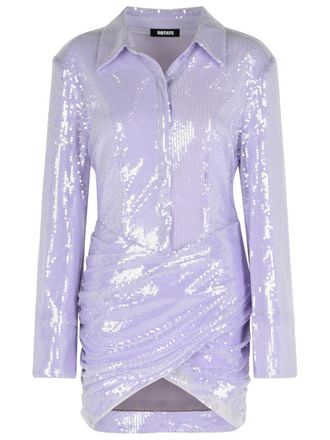 Rotate Misty Lilac Polyester Sequined Mini Dress