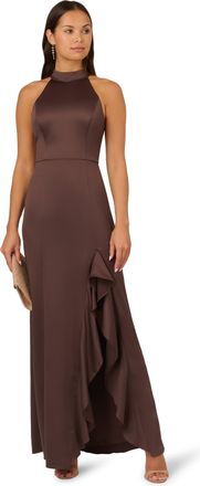 Adrianna Papell Halter Slim Coulmn Gown