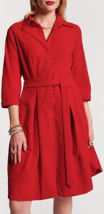 Frances Valentine Bellini Dress Waffle Weave in Red at Nordstrom, Size X-Large