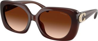 Coach Brown Gradient Square Ladies Sunglasses HC8422U 584174 55
