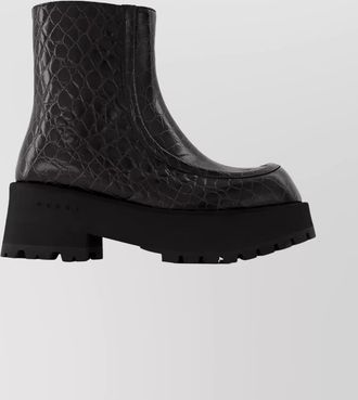 Marni leather zip ankle boots