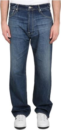 Kenzo Suisen Relaxed Jeans - male - Kenzo - Straight Fit Jeans - Blue - W31 - Jeans