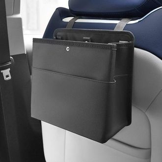 No Brand Papelera Plegable Para Coche, Se Puede Colgar En Los Asientos Delanteros Y Traseros, Papelera De Cuero Para Coche, Apta Para Suv, Furgonetas Y Camione