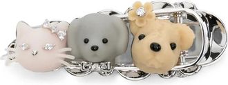 Yvmin Strik met strikdetail en kristallen - Dames - Haaraccessoires - Grijs - ONE Size - Accessoires