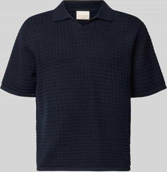 Jack & Jones Jack & Jones Regular Fit Poloshirt mit V-Ausschnitt in Marine, Gr&ouml;&szlig;e XXL