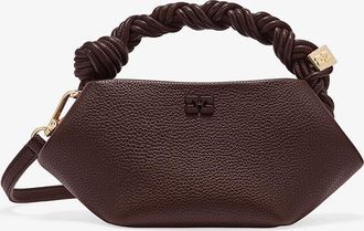 Ganni Brown Grained Mini Bou Bag