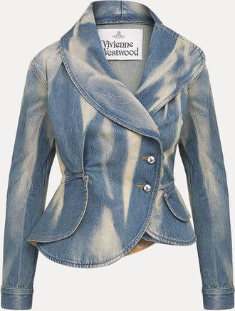 Vivienne Westwood Stormy Denim Jacket Bleach Denim Blue S Women