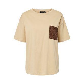 Pieces T-shirt met korte mouwen, print op de borst