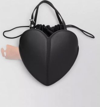 Rotate leather bucket bag