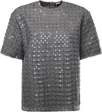 Rotate T-Shirts - Dames - T-shirts - Grijs - 2XS - Denim - Tops