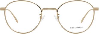 Bottega Veneta BV1016OA002 Round Metal Frame Eyeglasses - Gold