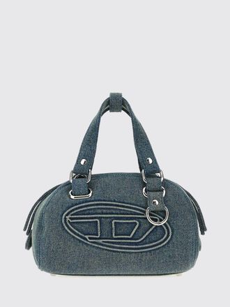 Diesel 1DR Dome Mini Handbag in Cotton Denim with Oval D Logo