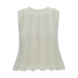 Loulou Studio Vittoriaivory - female - Loulou Studio - Round-neck Knitwear - White - L - Knitwear