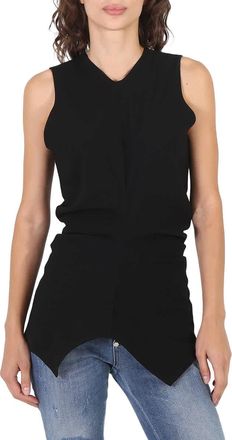 Proenza Schouler Ladies Black Textured Crepe Sleeveless Top, Brand Size 0